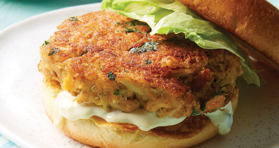 Crab cake burger