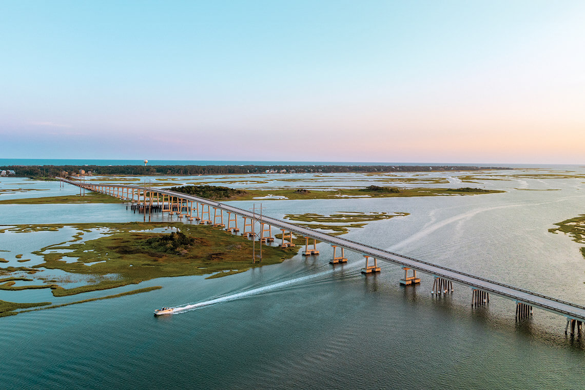 The bridge to Emerald Isle, NC