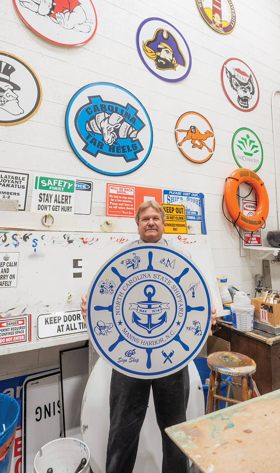 Bill Harrell at the North Carolina State Shipyard