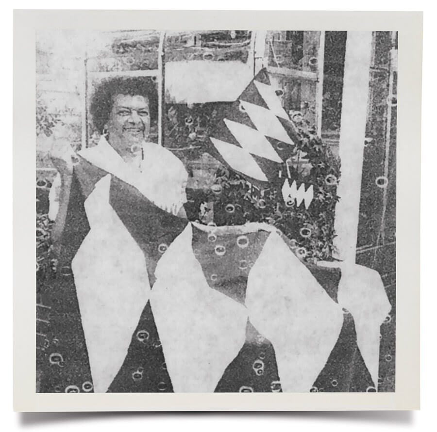 Irene Parham with the Granville County, NC, flag