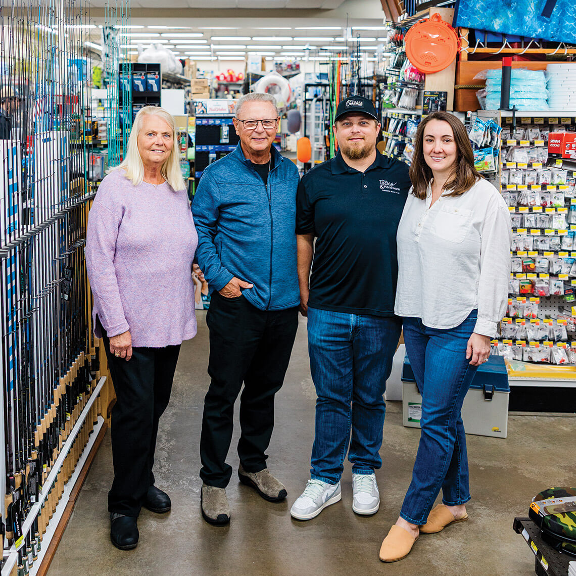 Wanda, Dennis, Wes, and Griffin Barbour at Island True Value Hardware & Tackle