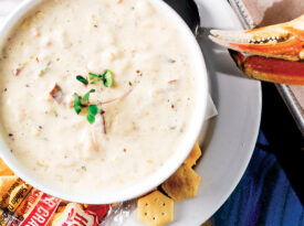 A bowl of clam chowder at Michael's Seafood