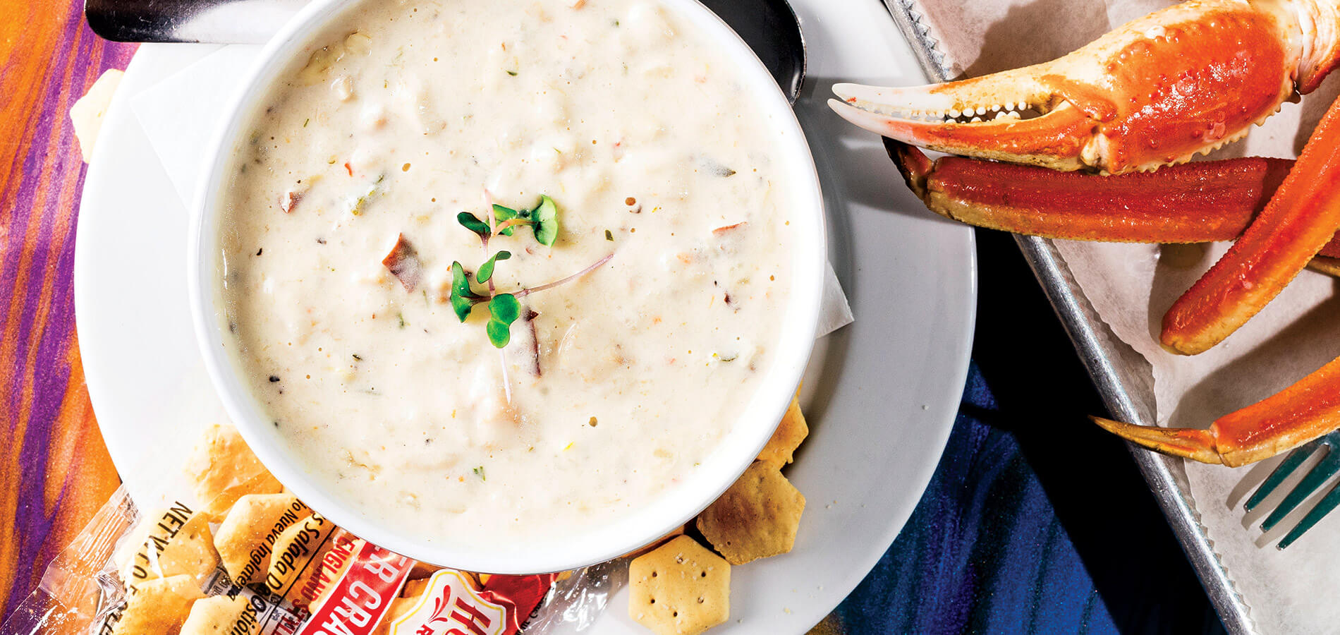 A bowl of clam chowder at Michael's Seafood
