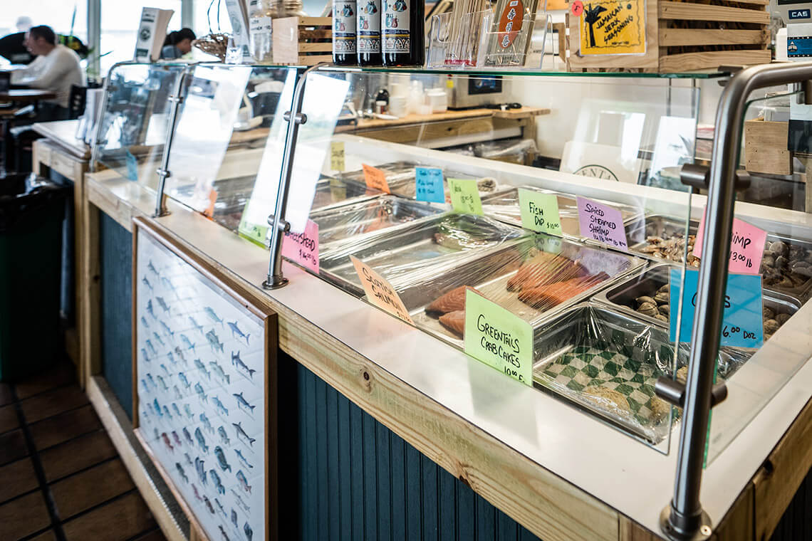 Fish market at Greentail's