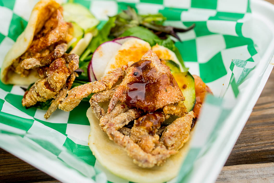 Soft shell crab bahn mi