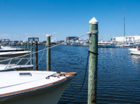 Boats docked in Wanchese