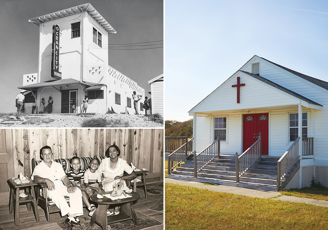 Ocean City Terrace (pictured in 1953), the Episcopal chapel, and Wade H. Chestnut Jr., his sons, Wade III and Kenneth, and his wife, Caronell