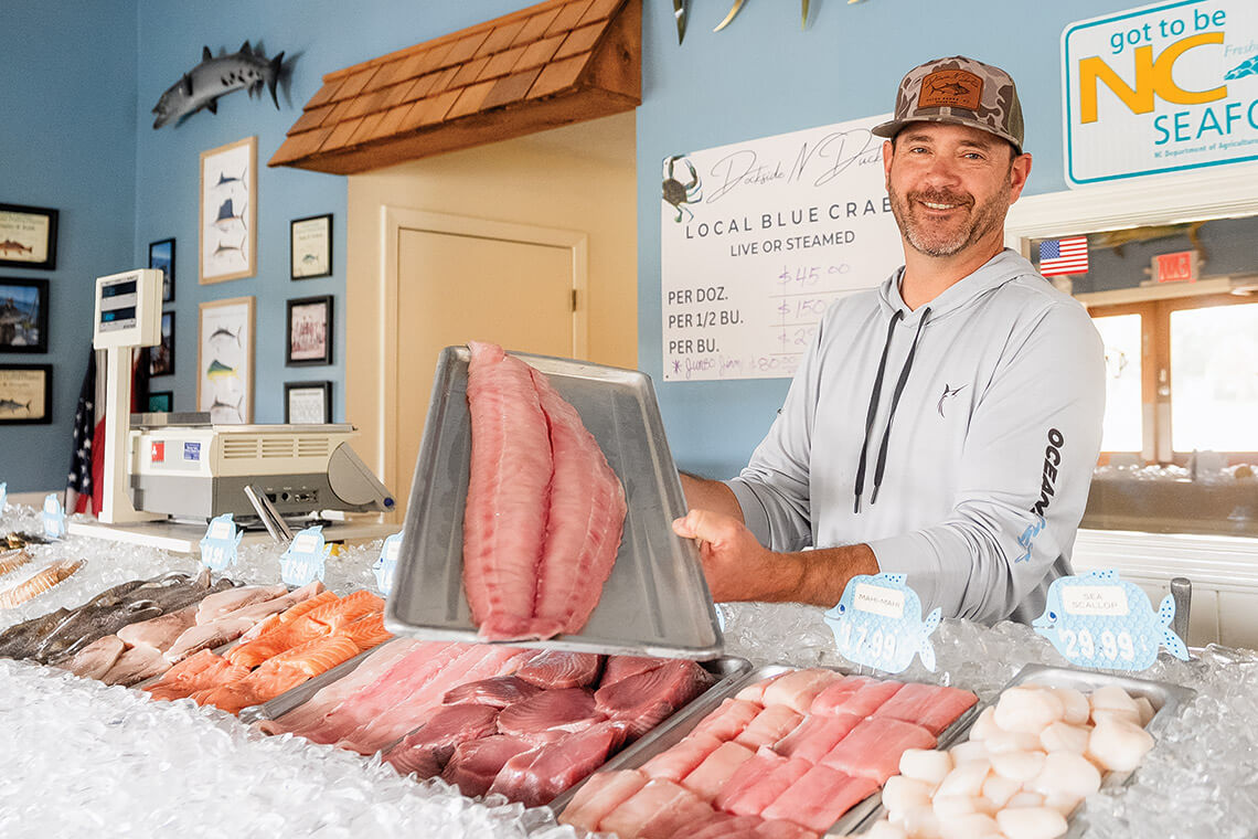 Fish market at Dockside N Duck