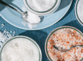 Ramekins of different salts.