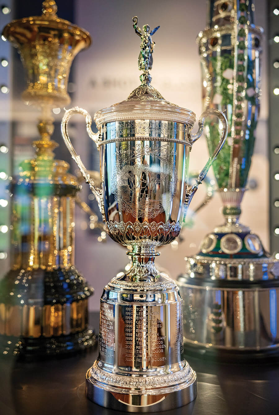 Tournament trophies in the World Golf Hall of Fame
