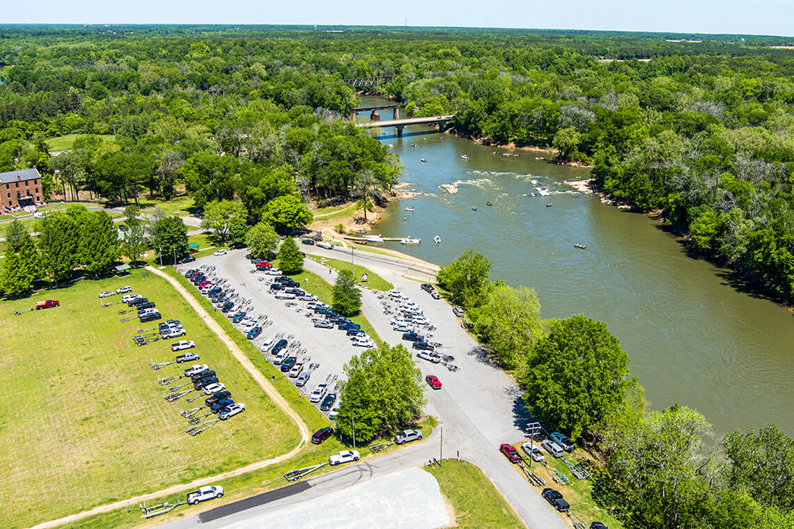 Overhead view of River Fall Park