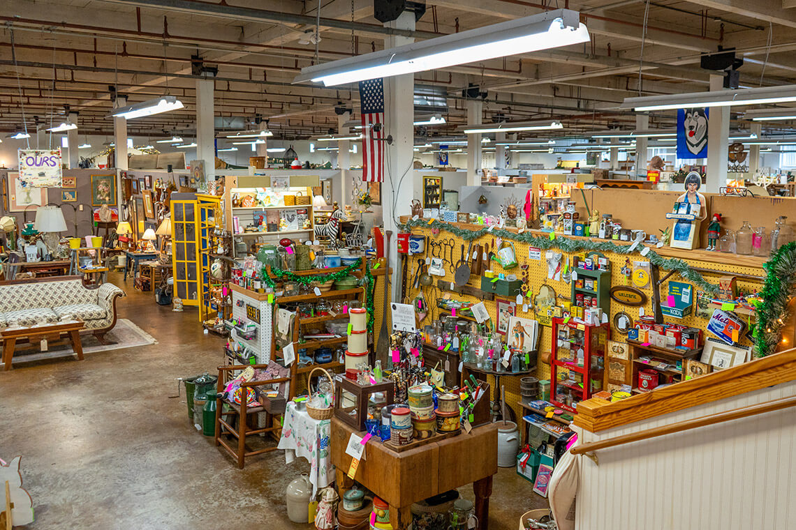 Antique mall at Riverside Mill