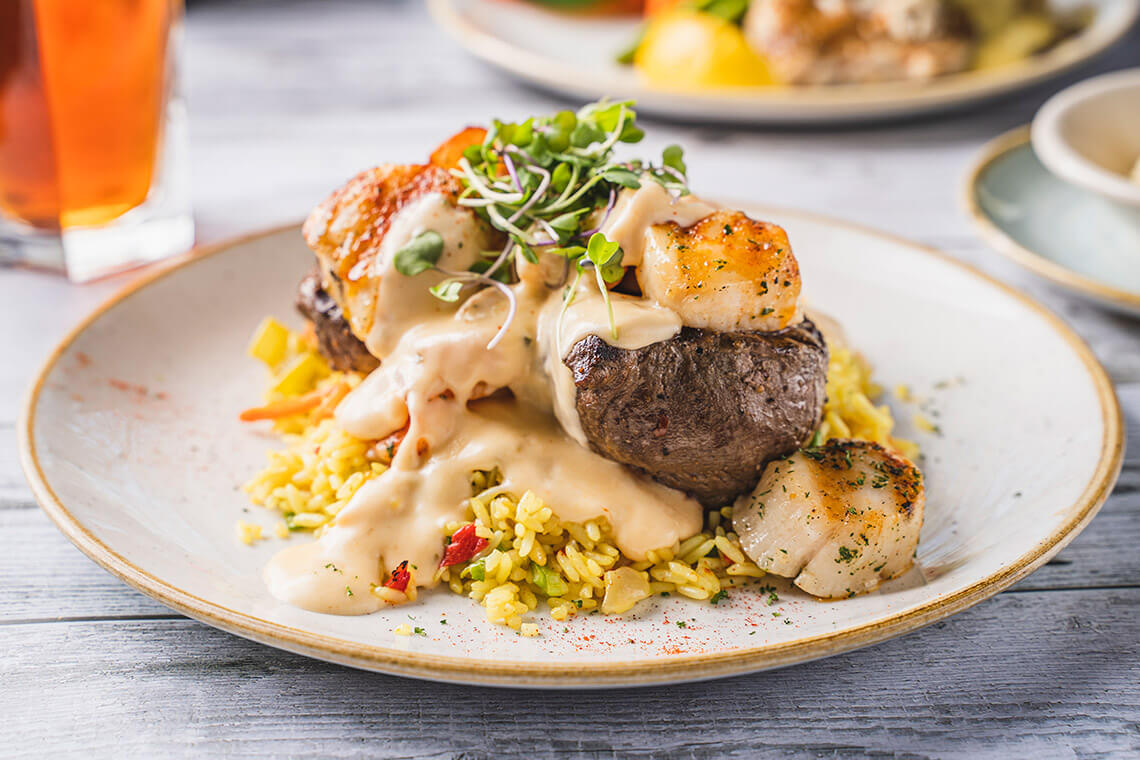 Steak Neptune at Drunken Jacks