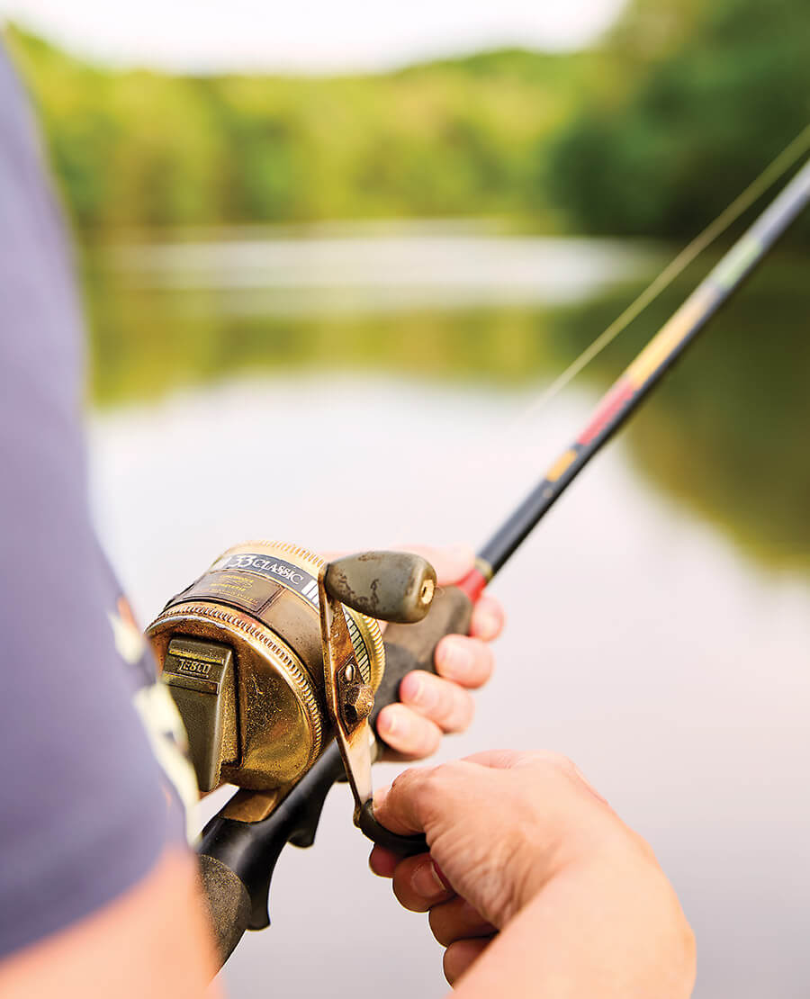The writer holding a Zebco 33 reel