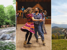 Sliding Rock, dance social, and horse-back riding in the mountains