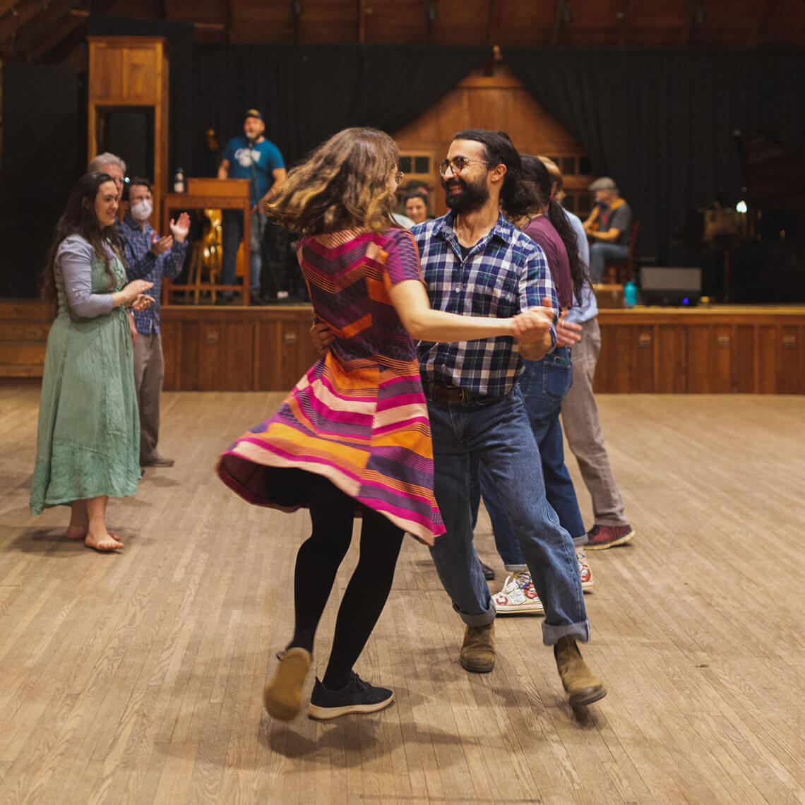 Dancers at the John C. Campbell Folk School dance