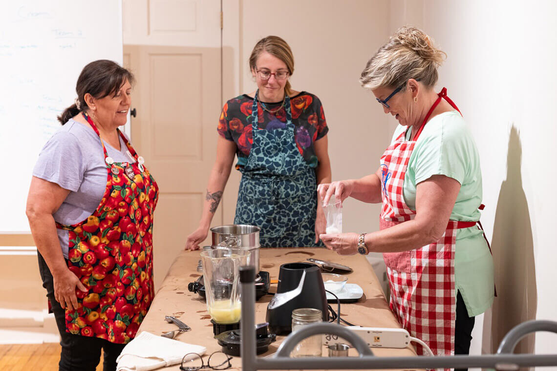 Women at a workshop at Olive's Porch