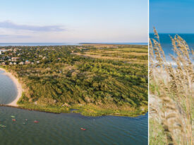 Kayakers paddling around Ocracoke Island, the beach.