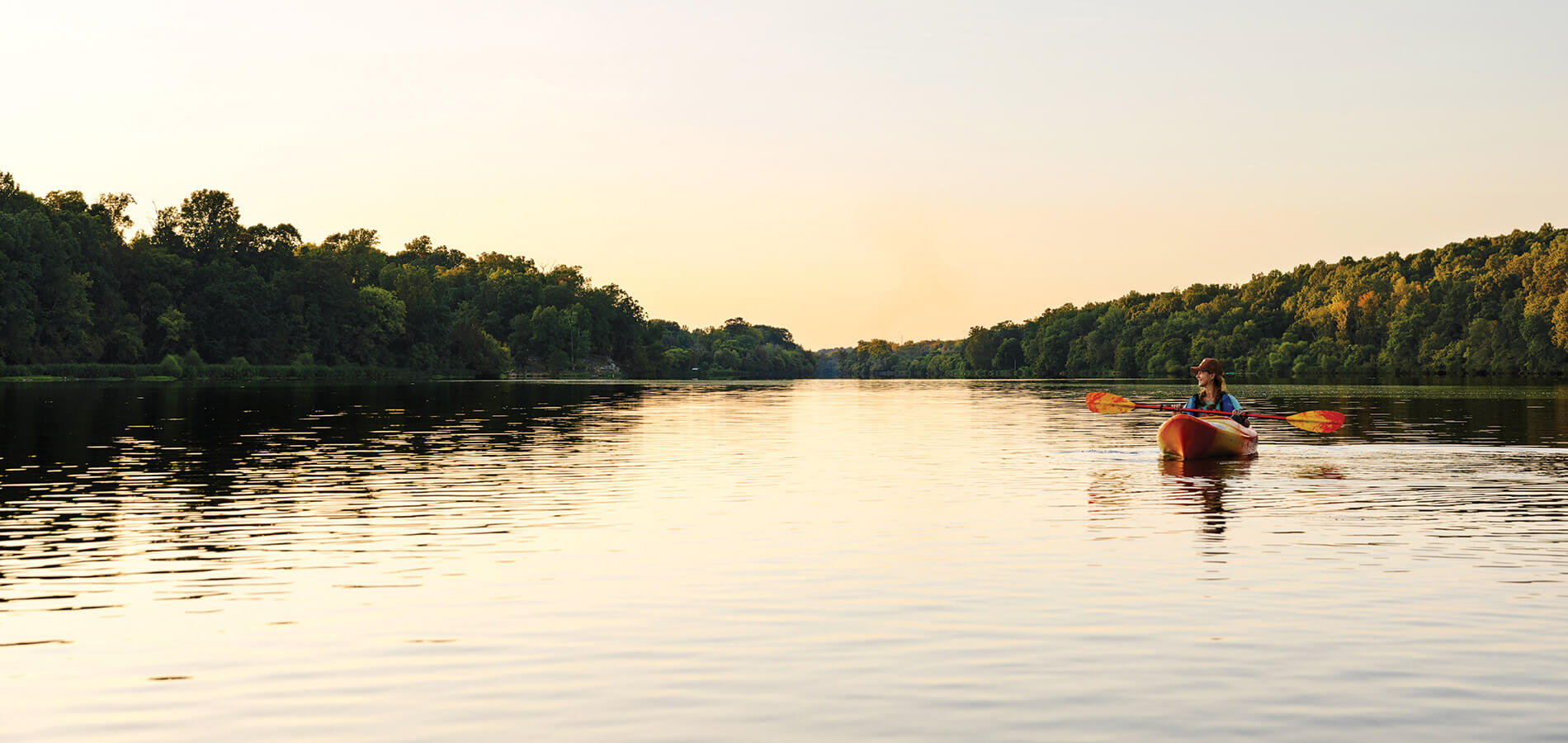 Kayaker on the Haw River