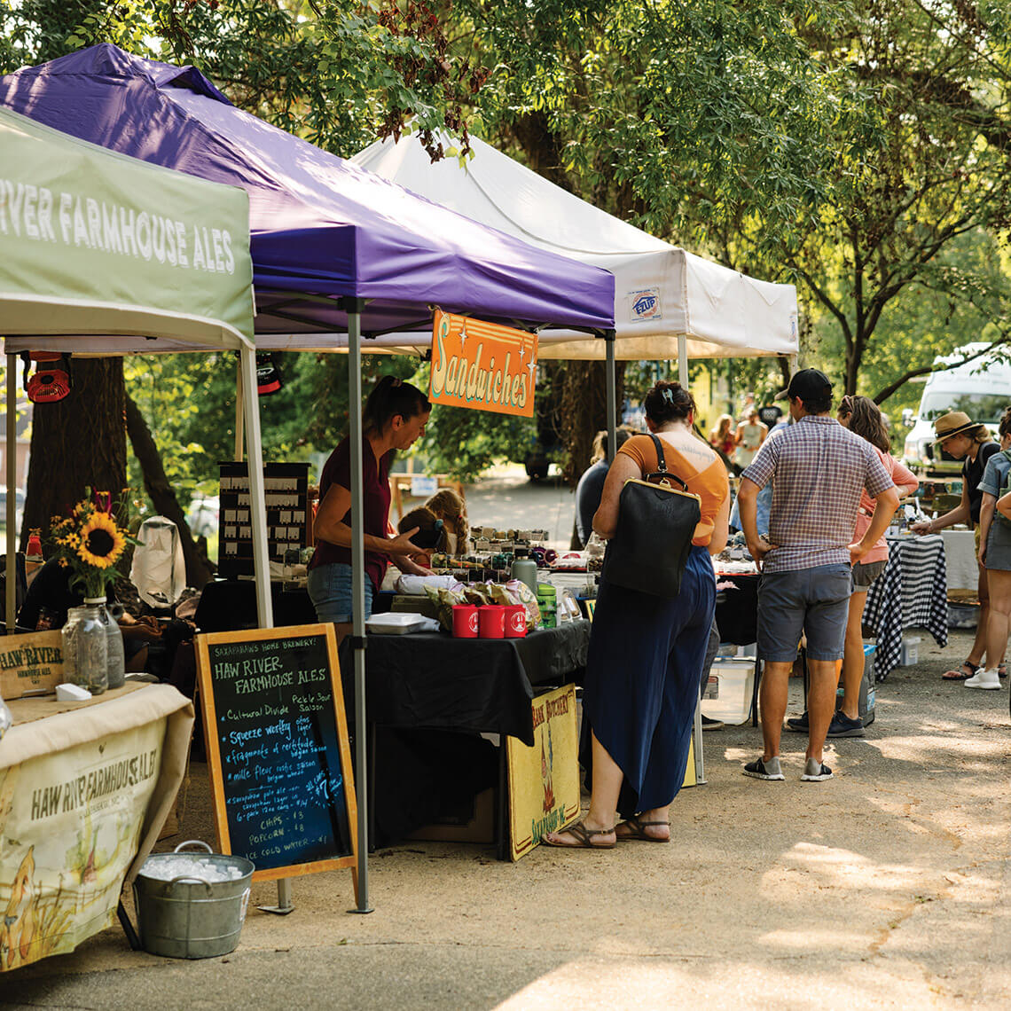 Local vendors at Saturdays in Saxapahaw event