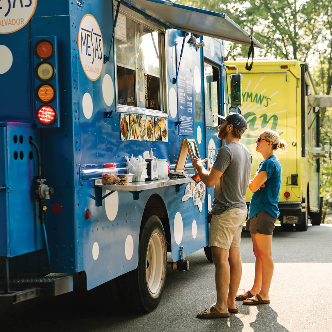 Food trucks at Saturdays in Saxapahaw