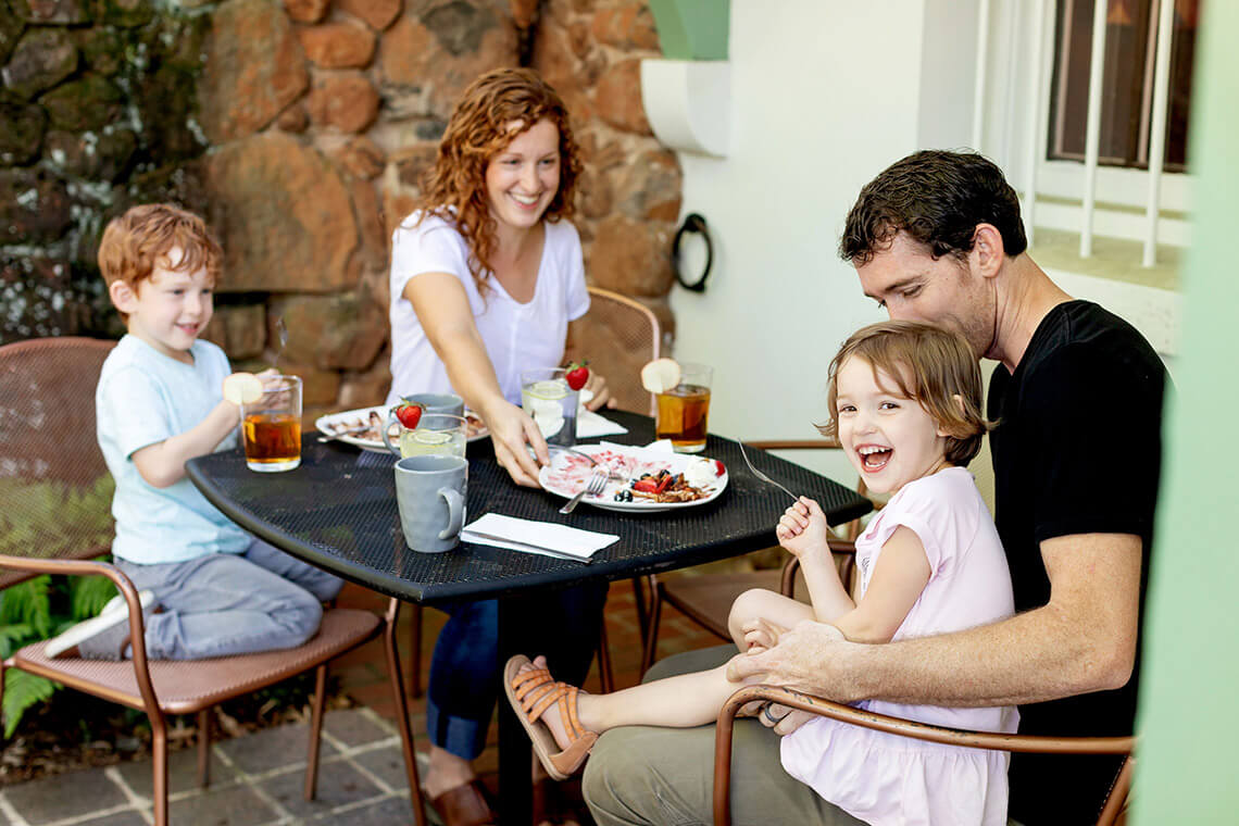 Family at The Penny Path Cafe & Crepe Shop