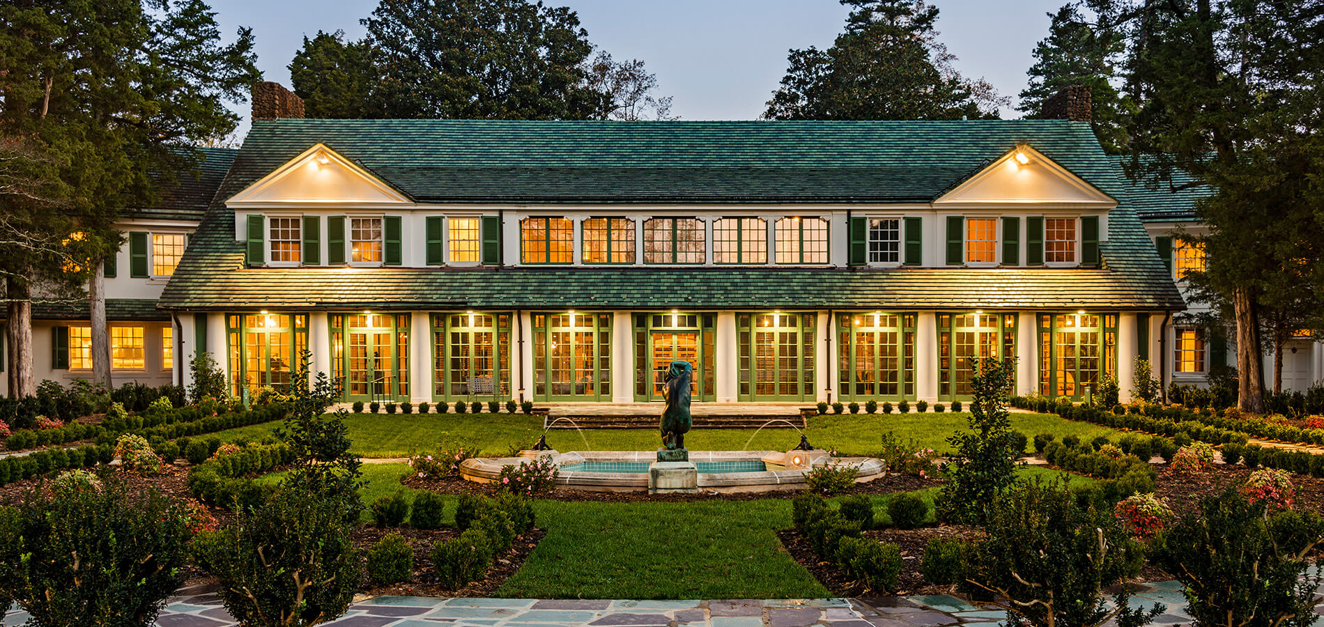 Reynolda House at night
