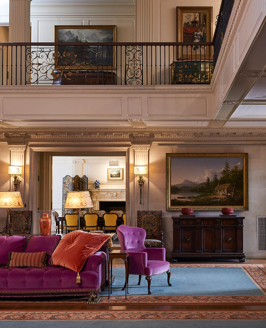 Art hangs on the walls at Reynolda House