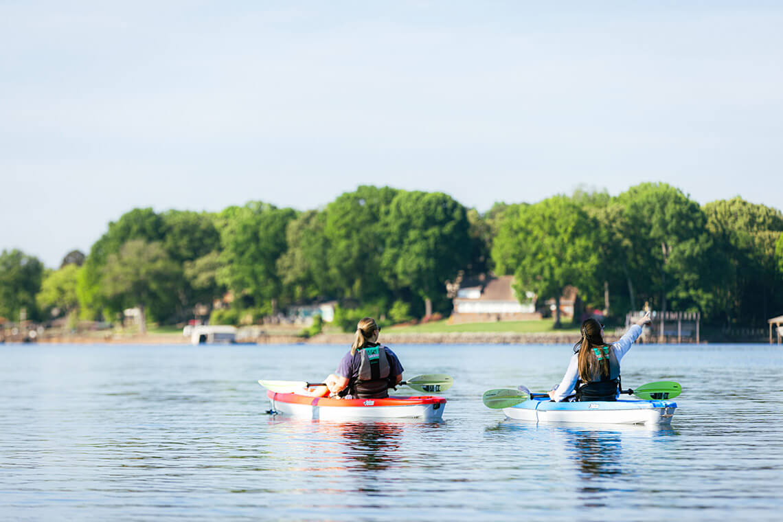 Kayakers at Lake Norman