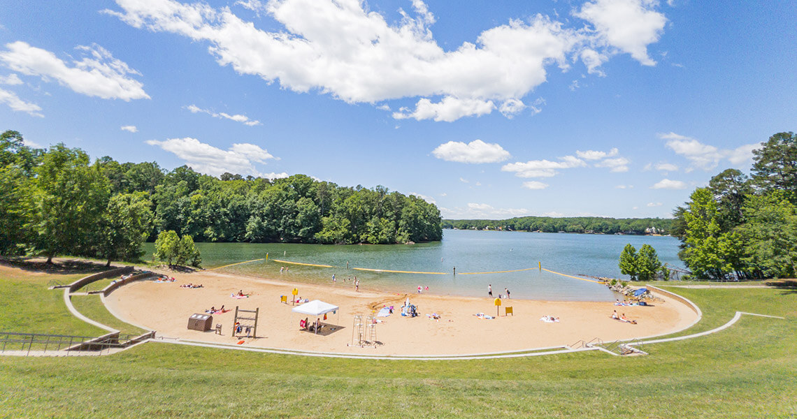 Swimming beach at Lake Norman State Park