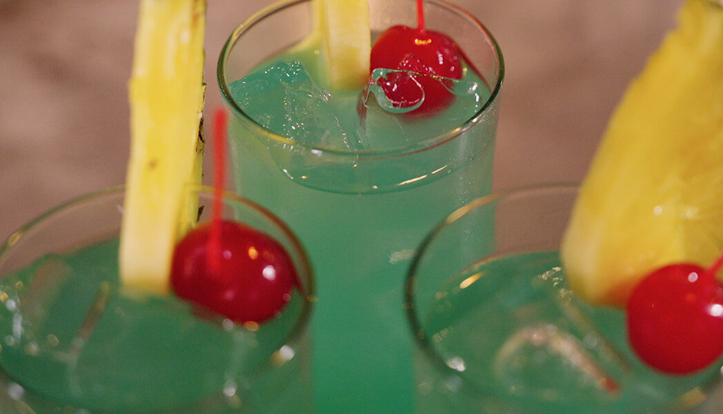 Glasses with Luau Punch
