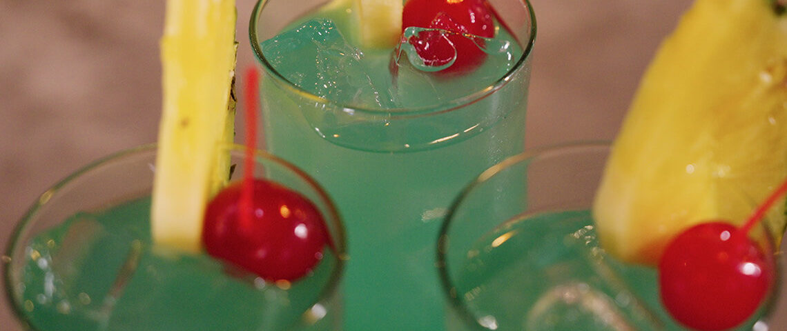 Glasses with Luau Punch
