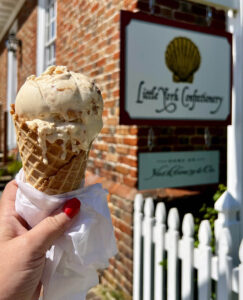 Ice cream cone at Little York Confectionery