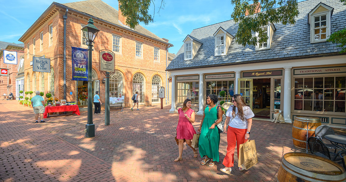 Shoppers in Merchants Square