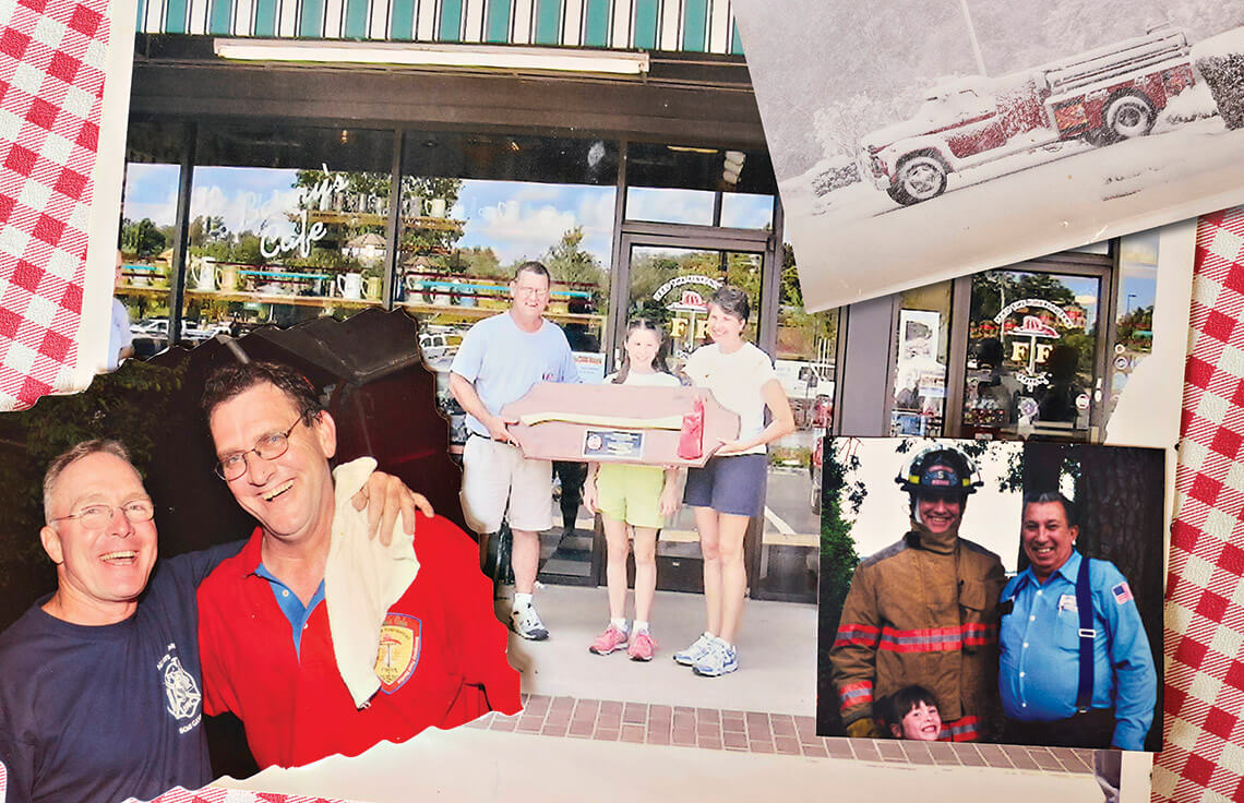 Barry Doyle outside of Barry's Cafe