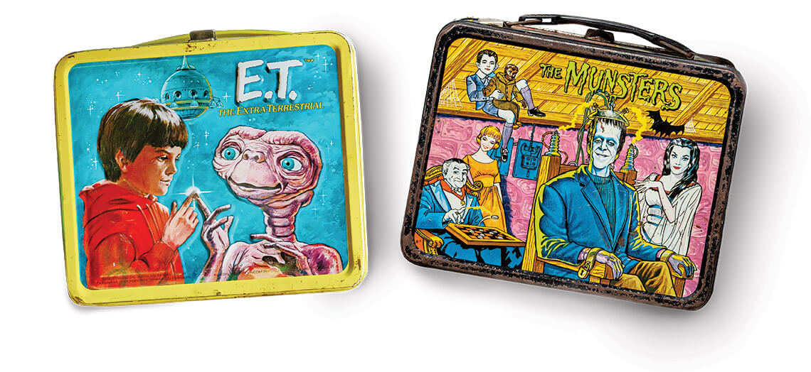 E.T. and The Munsters lunch boxes