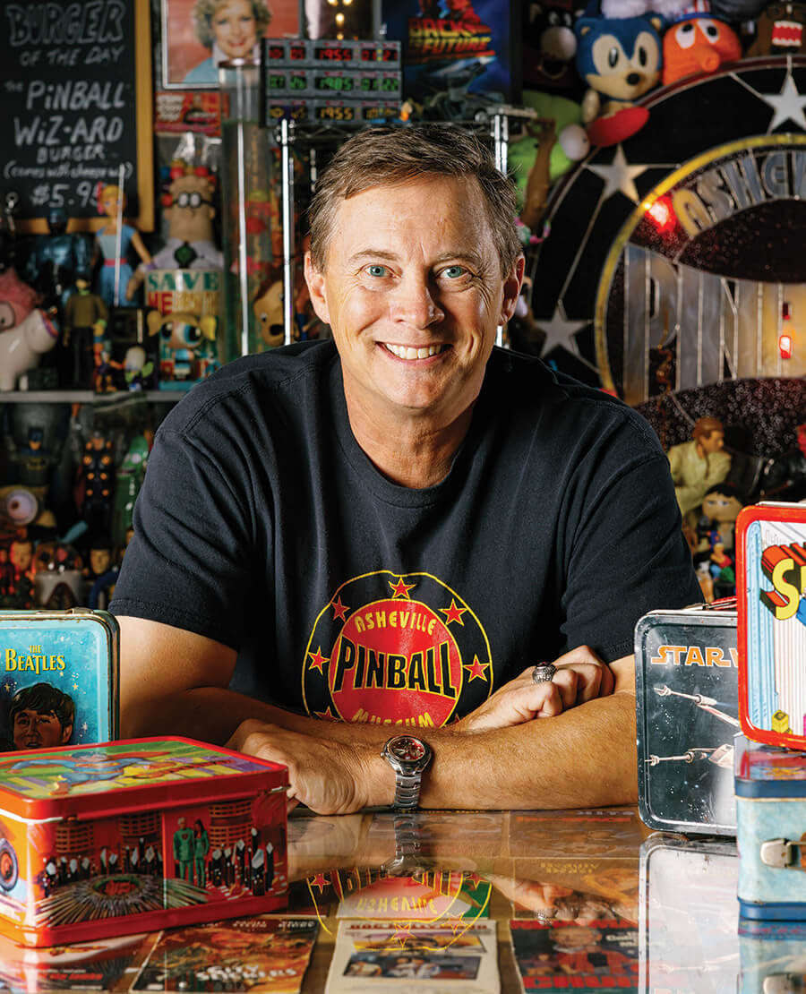 T.C. Di Bella surrounded by his lunch boxes