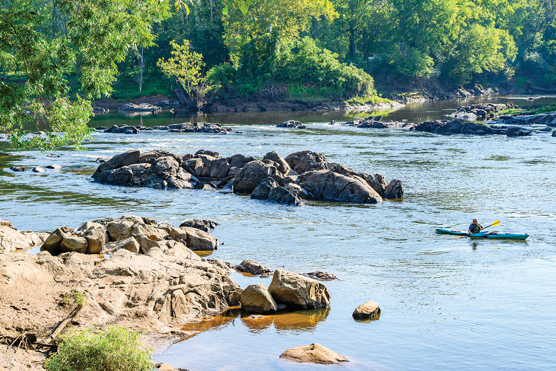 Kayaker in the Roanoke River