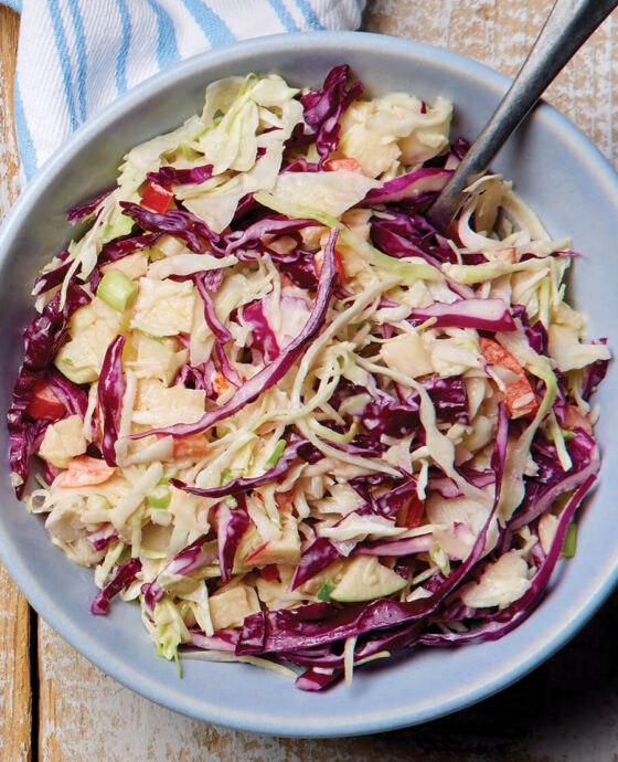 Apple and cabbage slaw