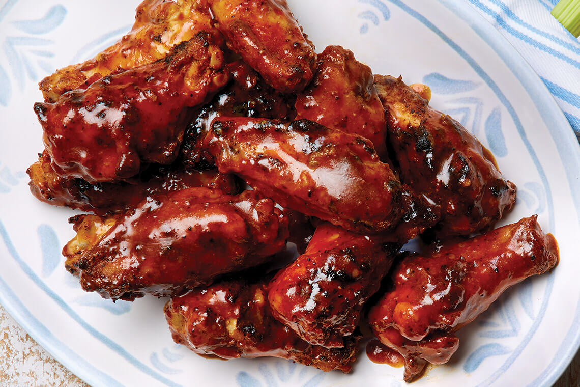 Saucy barbecue wings