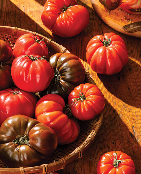 Bowl of heirloom tomatoes