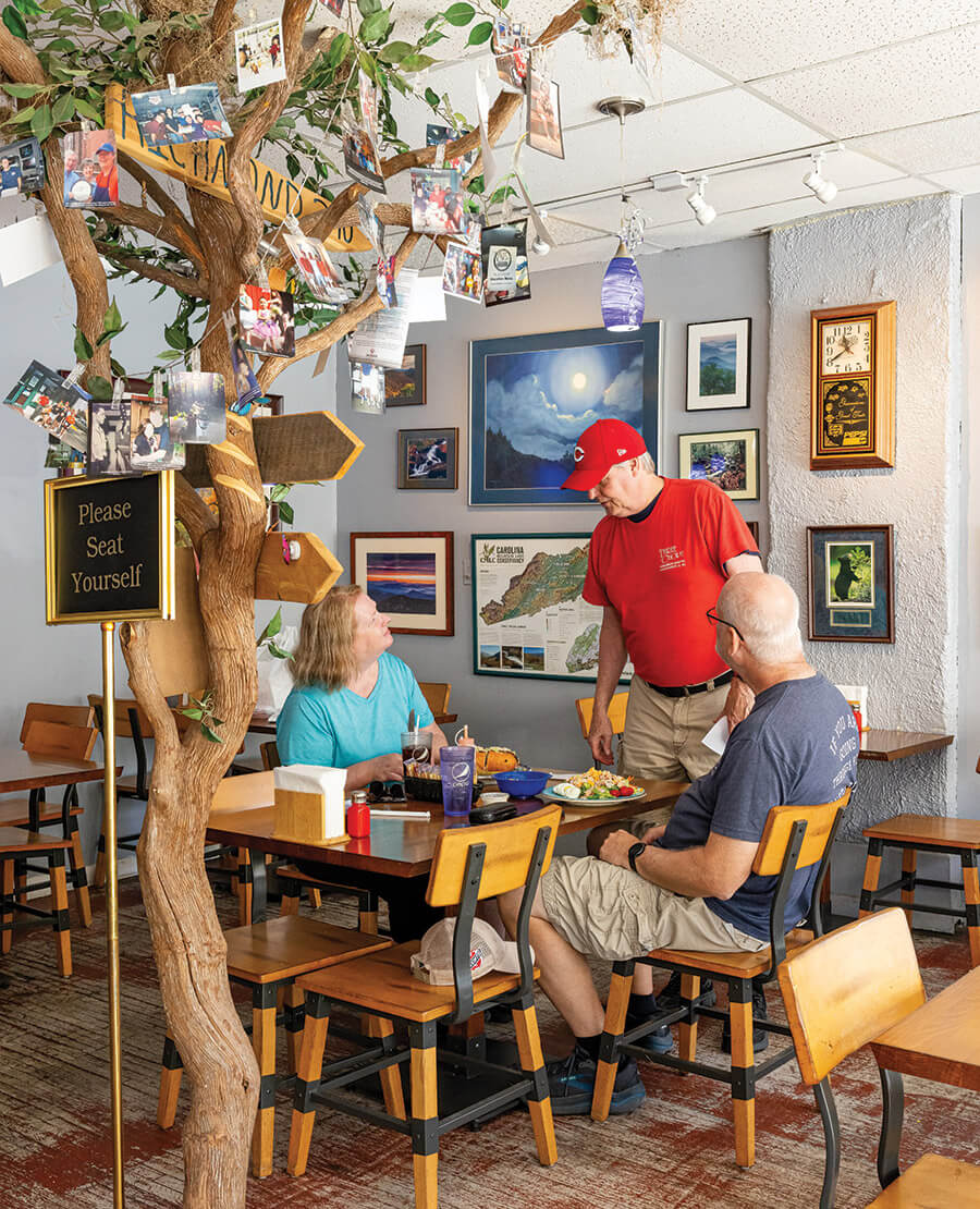 Matthew Rogers greets guests at Three Chopt Sandwich Shoppe