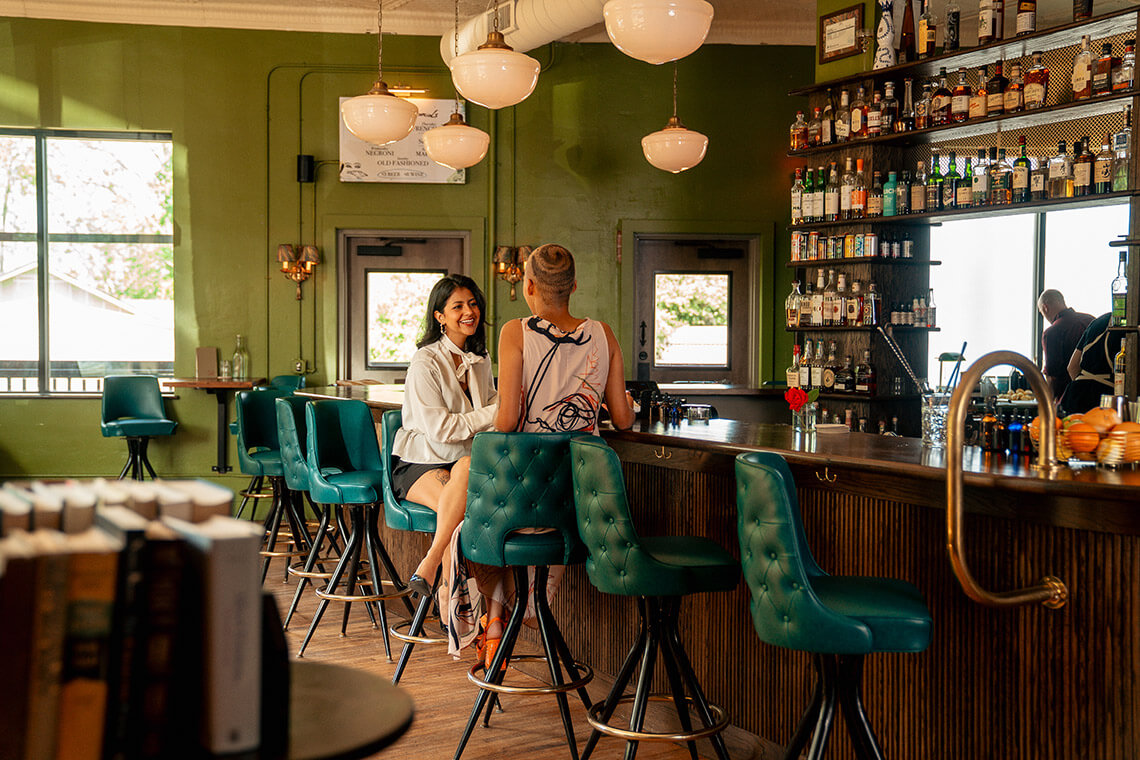 Women at the bar at Character Study