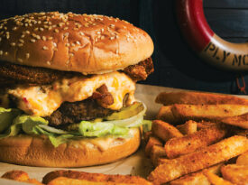 Burger from Winnie's Tavern in Wilmington NC