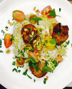 Scallop risotto at Ashten's Restaurant in Southern Pines, NC