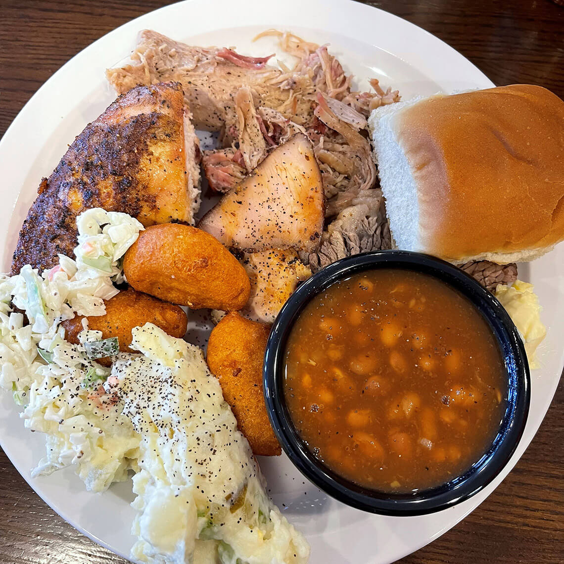 Sampler Platter from the Pik-n-Pig in Carthage, NC