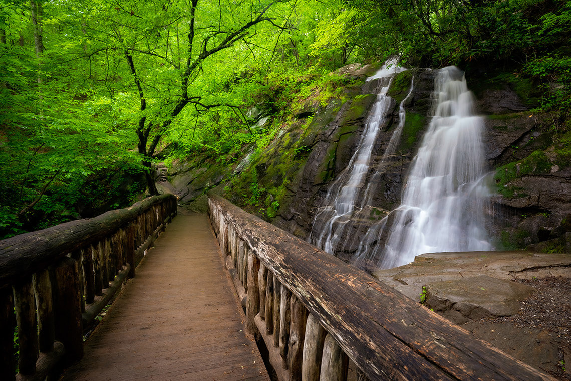 Trail beside Juney Whank Falls