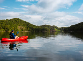 Kayaker on Fontana Lake