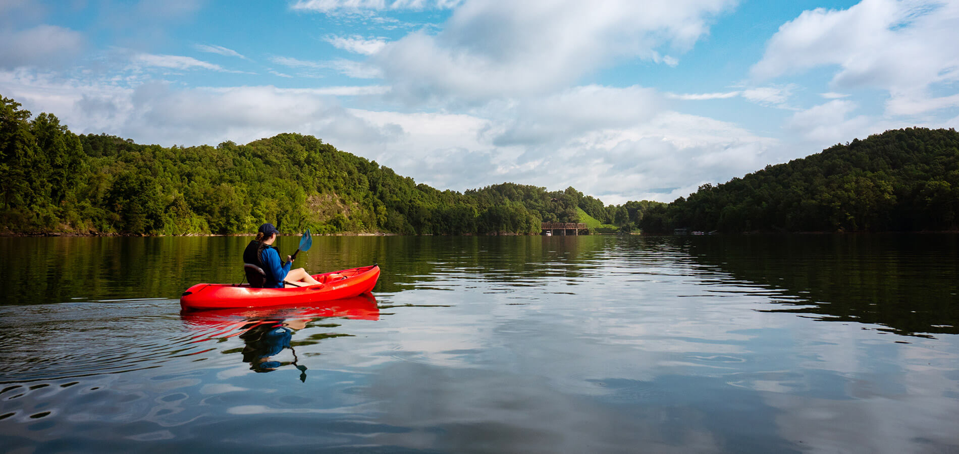 Kayaker on Fontana Lake