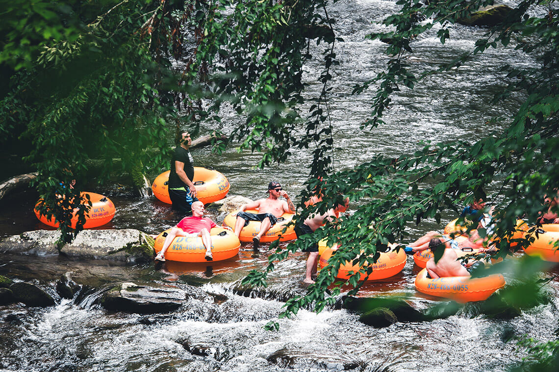 Floating tubes on Deep Creek